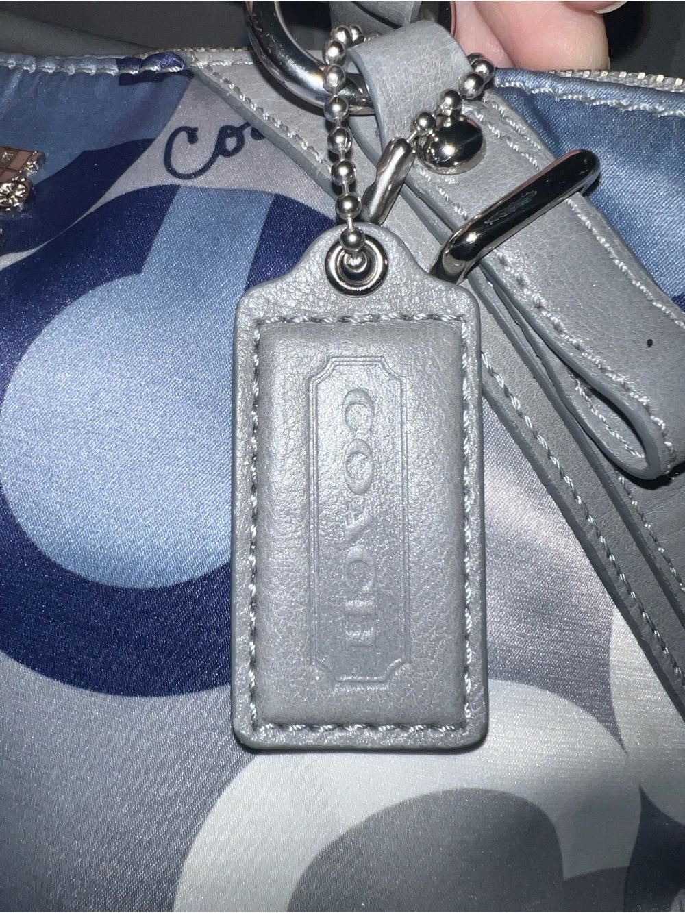 Coach 2010 Madison Sophia Satchel in Blue and Gray Clover Print WCrossbody Strap - Picture 12 of 12